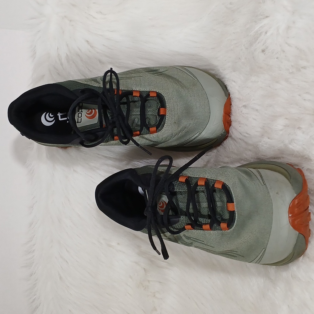Topo Athletic Green and Orange Trail Running Shoes Men's Sz 11.5 - Picture 4 of 11